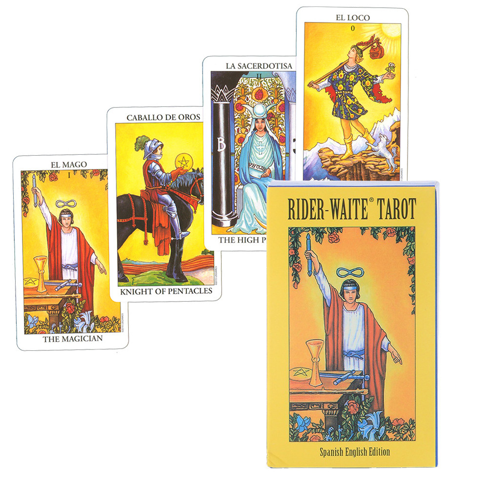 

Español Rider Tarot Cards in Spanish Version Board Game Divination Deck for Beginners with Guide Book Oracle Cards Guidebook
