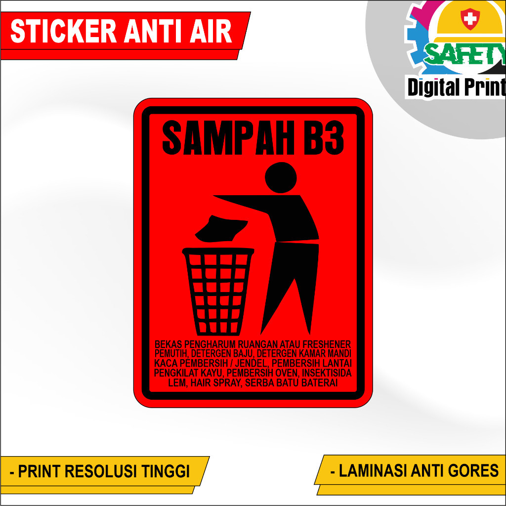 

STIKER SIGN DILARANG MEMBUANG SAMPAH SEMBARANGAN / SAMPAH B3 ORGANIK ANORGANIK / BUANGLAH SAMPAH PADA TEMPATNYA STIKER VINYL VARIAN UKURAN PROMO