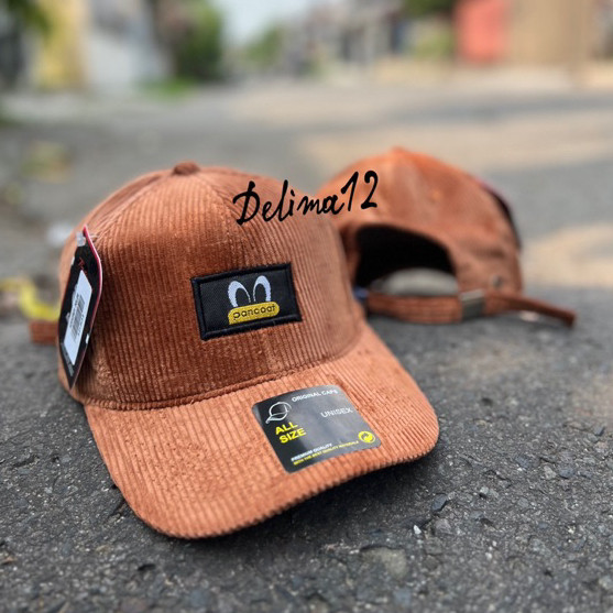 topi pria cordurouy pria premium bordir pancot