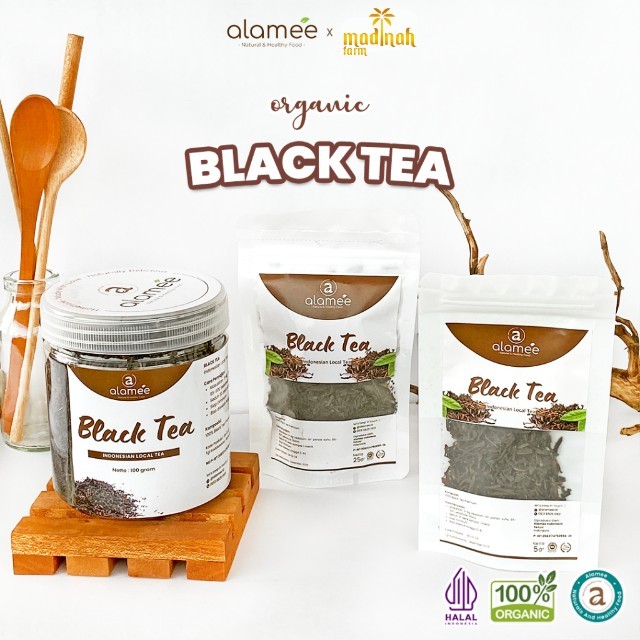 

ALAMEE Black Tea Teh Organic Bunga Kering Hitam Dried Alami Organik Herbal madinah