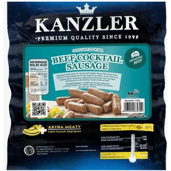 

Kanzler Sosis Beef Cocktail 500 gr