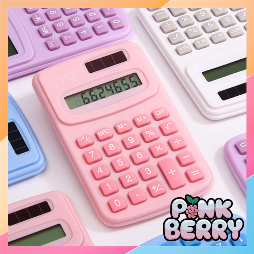 

PINK BERRY 6483 Kalkulator Saku Macaroon Kalkulator Mini 8 Digit Kalkulator Saku 8 Digit Portable Pocket 8 Digits Calculator