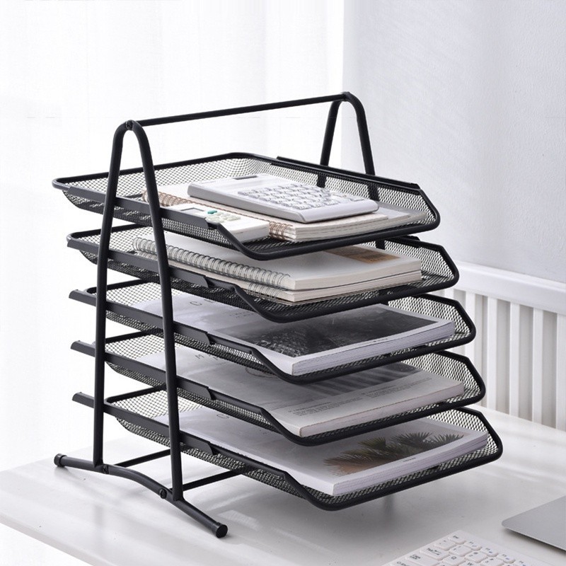 

Rak Dokumen 5 Susun Jaring Besi File Tray Rak Kertas Tray Desk Storage 5 & 3 Susun