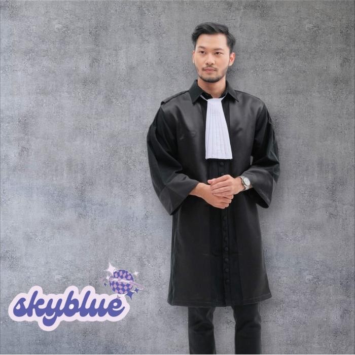 TOGA PENGACARA / ADVOKAT MEDIUM HIGHTWIST HITAM Pria Celana - S, Lengkap PPKHI