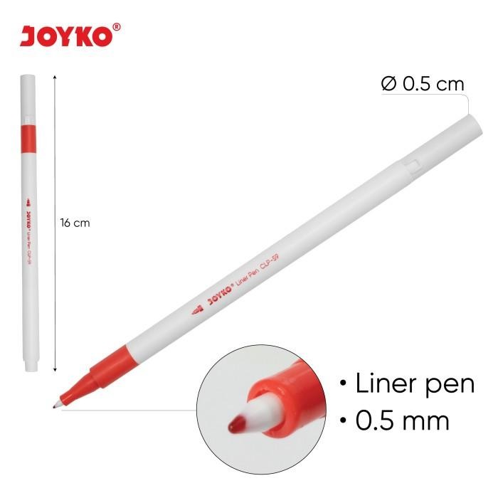 

Promo Pena Liner Pen Pulpen Warna Joyko CLP-59-12 Warna - Warna Terlaris