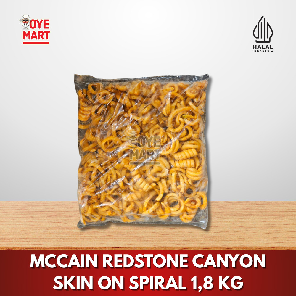 

MCCAIN REDSTONE CANYON SKIN ON SPIRAL CURLY FRIES 1,8 KG KENTANG GORENG