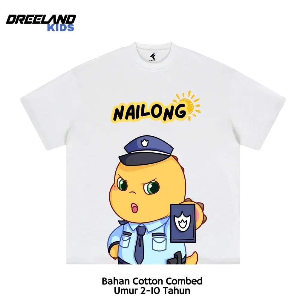 Dreeland Kids Kaos Anak Baju Anak Nailong Polisi / Tshirt Anak Nailong Polisi Laki Laki Perempuan