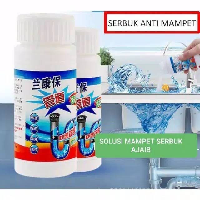LM - Anti Sumbat Bubuk Melancarkan Saluran Air Pipa Tersumbat pelancar sumbatan pipa drainase anti m