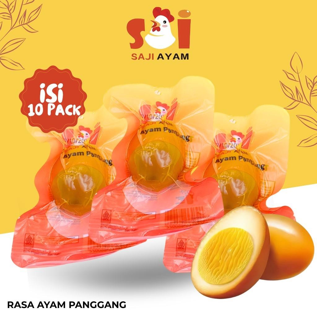 

SAJI AYAM telur ayam panggang 10 BUNGKUS/ Snack siap saji / EGG / Enak & Bergizi