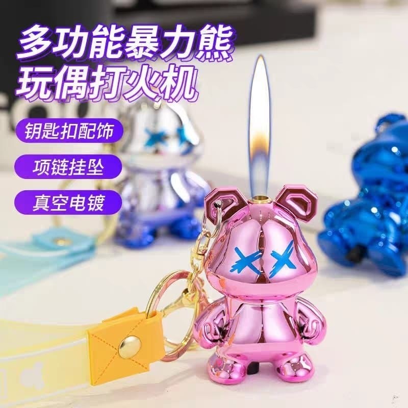 Korek api unik gantungan kunci boneka isi ulang gas api lilin Boneka-483