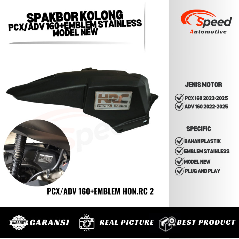 Spakbor Kolong PCX 160 ADV 160 2022-2025 ABS CBS + Emblem Stainless