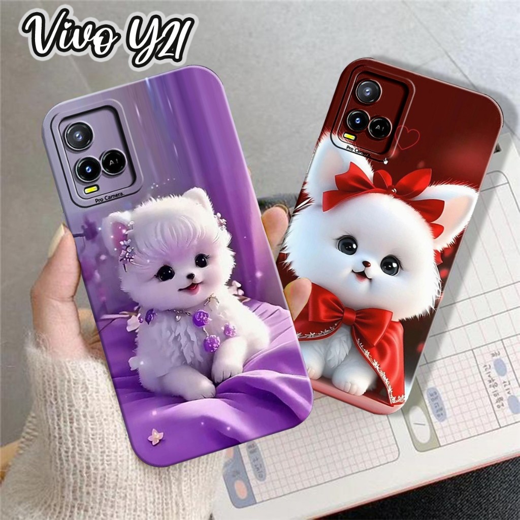 Softcase Prokamera VIVO Y21/Y21A/Y21S/Y33S/Y33T Motif Kucing Cantik full colour Kekinian Aesthetic C