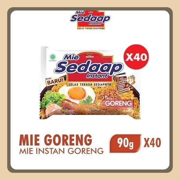 

Sedaap Mie Instan Goreng Bag 90 gr x40
