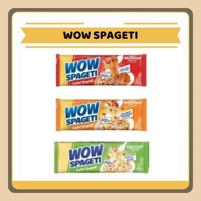 

Wow Spageti Carbonara 88gr Bolognese 84gr Wow Mie Spagheti Instan Wow Spagety Mi
