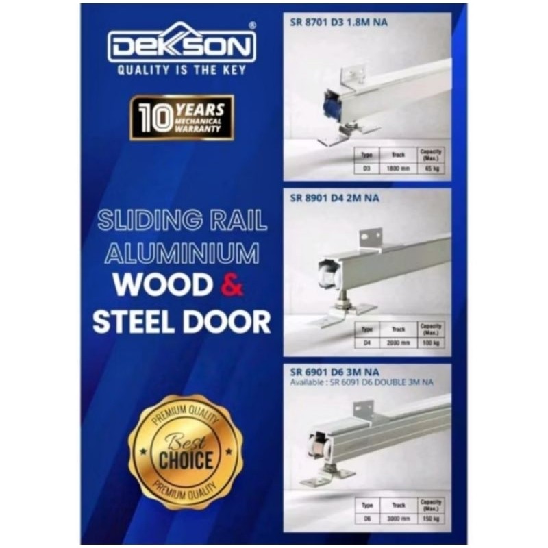 Rel alumunium pintu geser Dekson