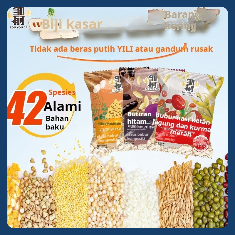 

Bubur 7 Hari Sehat [5 Kantong] - Kombinasi Ubi Ungu, Beras Hitam & 5 Biji Organik, Sarapan Praktis Kaya Serat & Nutrisi