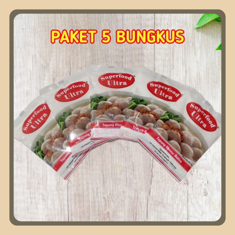

Superfood Ultra Tepung Pengenyal Bakso 65 Gram ( 5pcs )