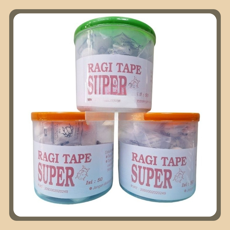 

(50biji) Ragi Tape Super Cap Kumbang Tapai Singkong/Ketan/Peuyeum