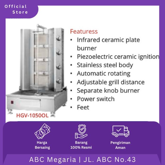 Getra Kompor Gas Daging Kebab Grill HGV1050OL / HGV-1050OL 4x 4kW