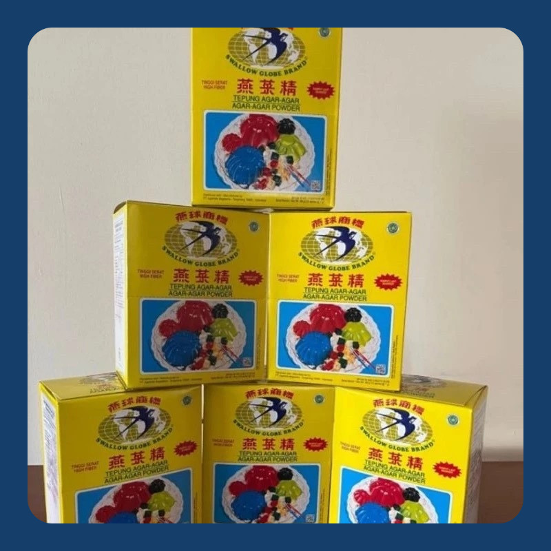 

Agar Agar Swallow Globe 7 Gr 1 box @isi 12 sachet