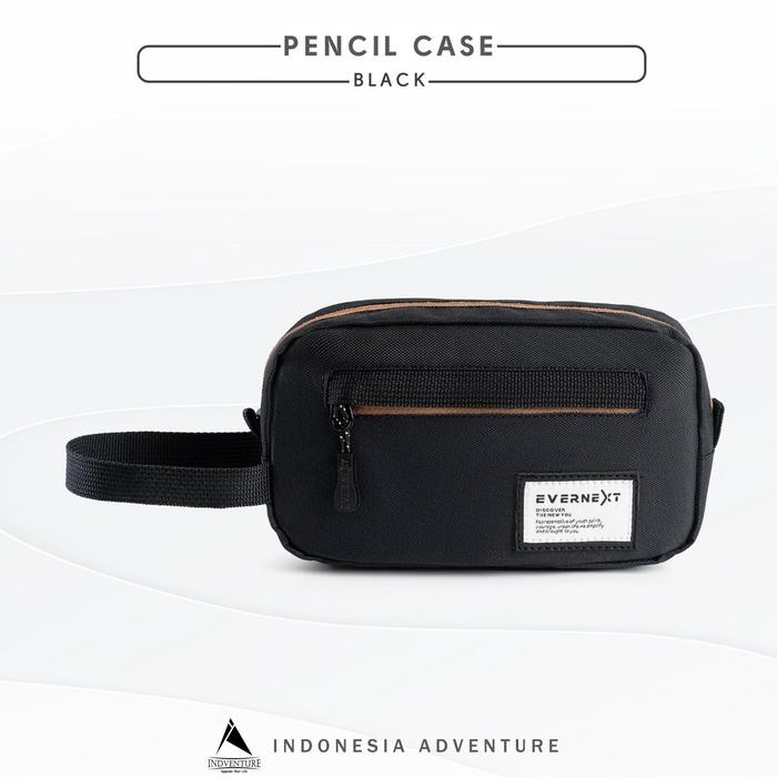 

BEST- [Kuyamol] Tempat Pensil Cute Kotak ATK tempat pencil case sekolah kuliah kantor Traveling Organizer - BLACK