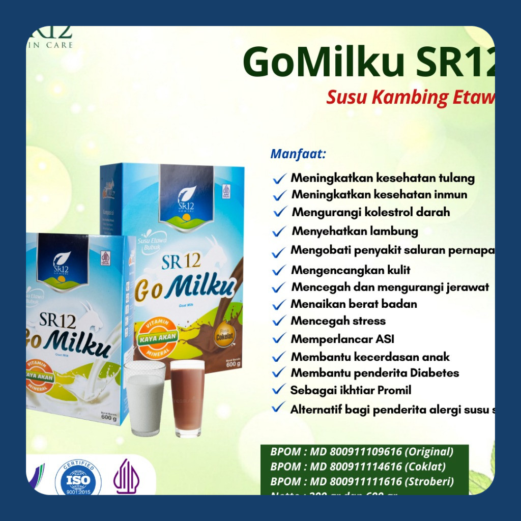 

Go Milku SR12 Halal Susu Kambing Etawa Premium Meningkatkan Kesehatan Inmun Aman Bumil Busui