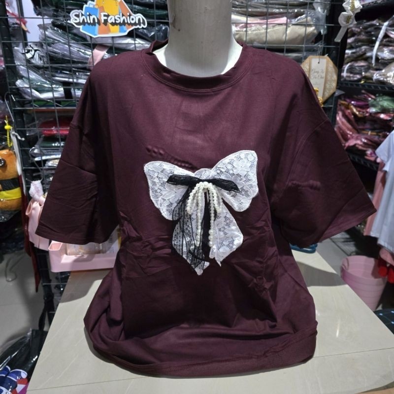 ABELZ.ID Tiramisu Kaos Import Lengan Pendek Wanita Jumbo XXXL LD120