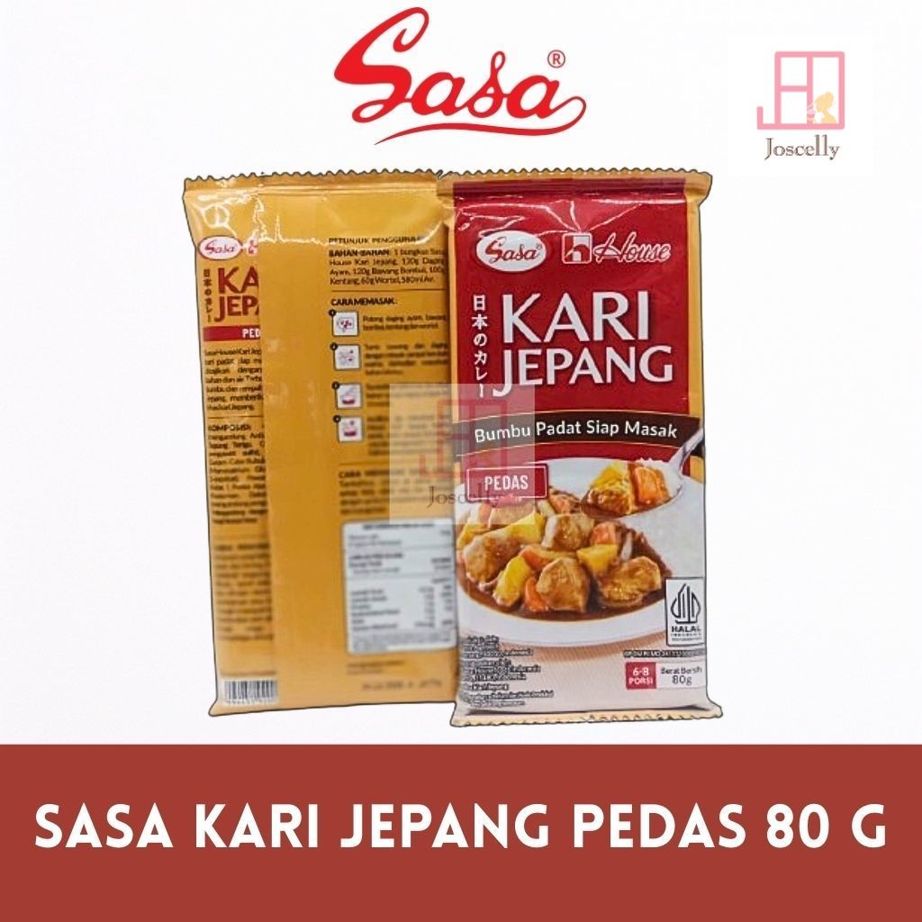 

JOSCELLY.ID SASA Kari Jepang Bumbu Padat Siap Masak Pedas 80 gr