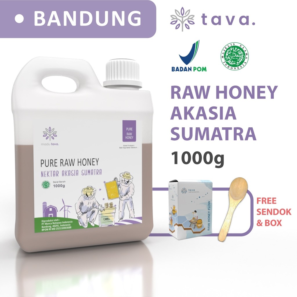 

Madu Asli Murni 1kg Tava Grade A Nektar Akasia Sumatra 100% Alami Pure Natural Raw Honey
