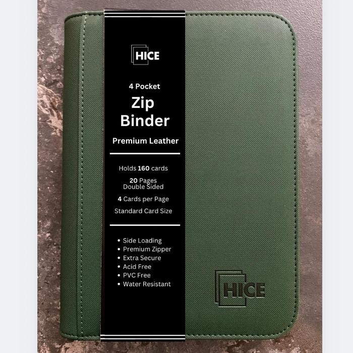 

HICE Premium Zip Album Card Binder 4 Pocket Binder Kartu Pokemon Magic One Piece Flesh and Blood TCG - Hitam