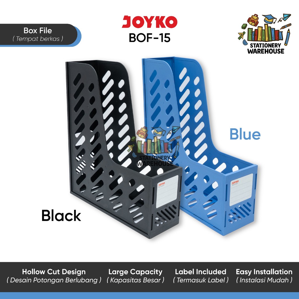 

Box File Tempat Berkas Joyko BOF-15 BLACK BLUE Foldable Storage Dokumen Tempat Berkas Kotak Penyimpanan File