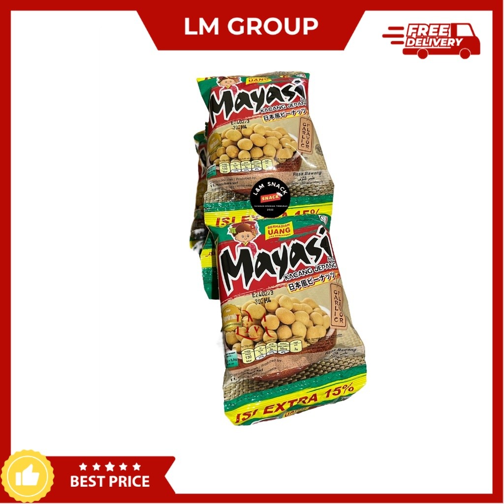 

Kacang Mayasi ala Kacang Jepang 1 Renceng Isi 10 pcs @23g+3.5gr