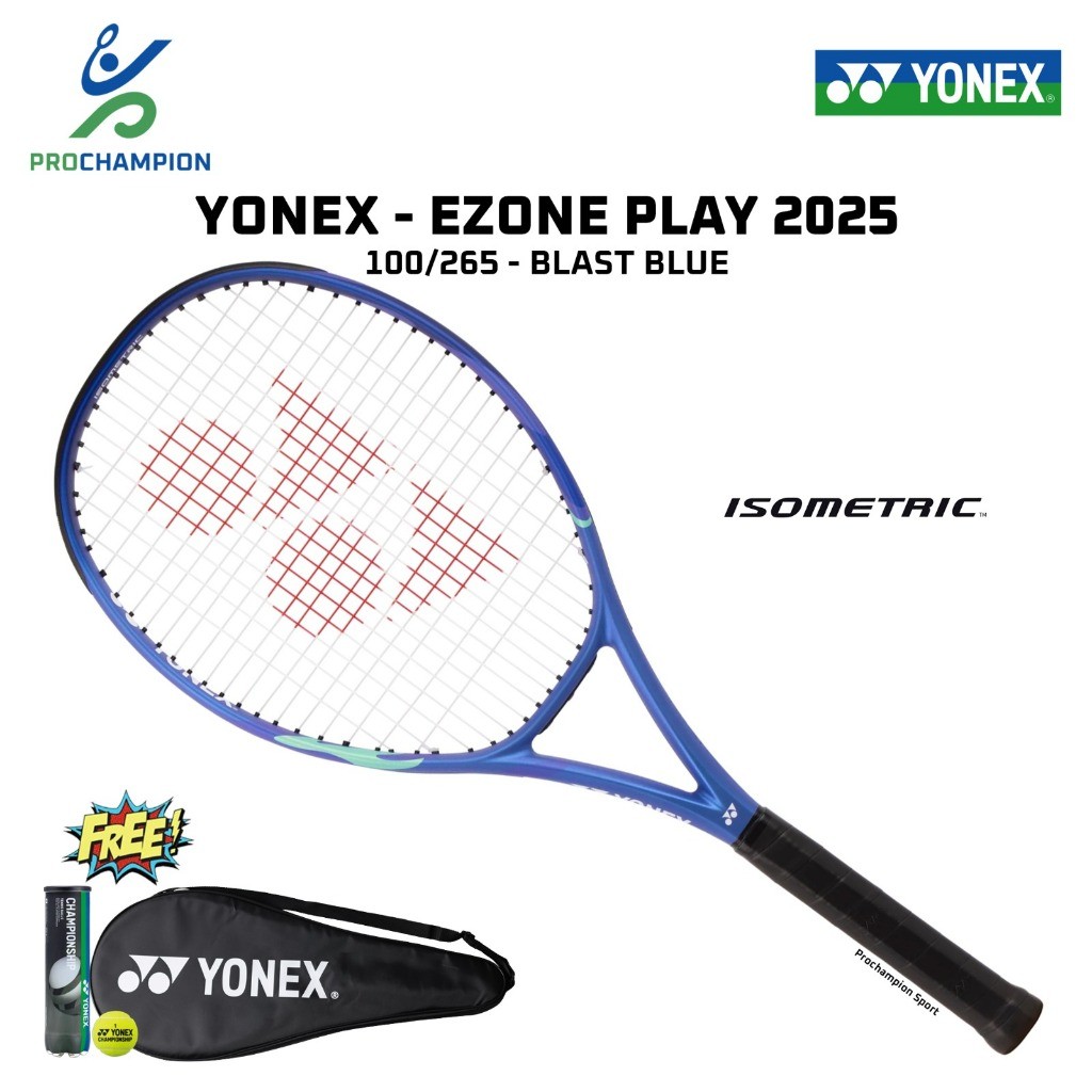 PROMO Raket Tenis Yonex EZONE PLAY 100 265 gr 2025 Blast Blue