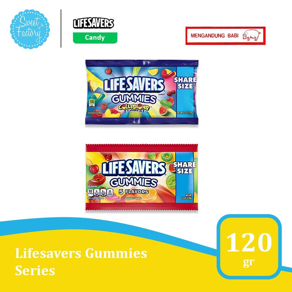 

Lifesavers Gummies Series 120 gr - Camilan Manis dengan Varian Rasa Unik