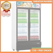 RSA OPAL SHOWCASE 2 PINTU 600 LITER