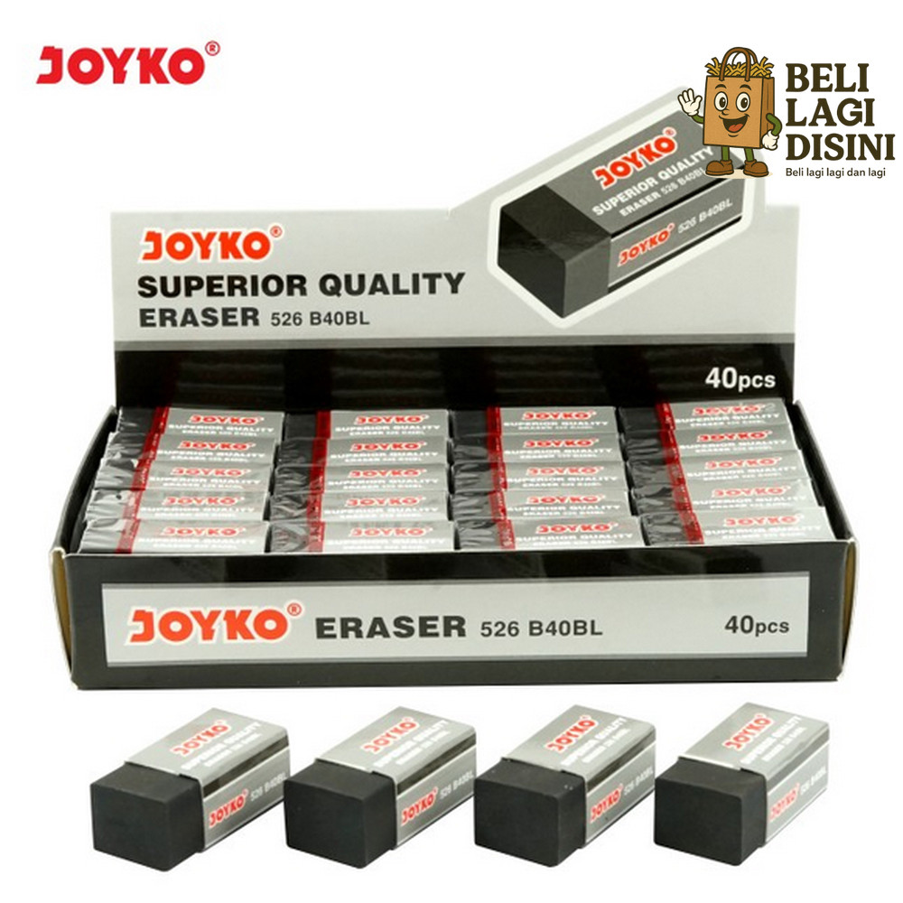 

Penghapus Pensil Joyko Kecil 526 - B40 / Stip Eraser Sekolah Alat Tulis Isi 1pcs Warna Putih Hitam Mix Color Murah