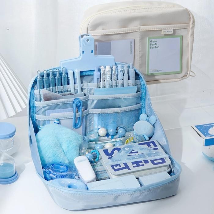 

AHHA TEMPAT PENSIL KOREA MULTI SEKAT UKURAN JUMBO - PENSIL JUMBO - BIRU