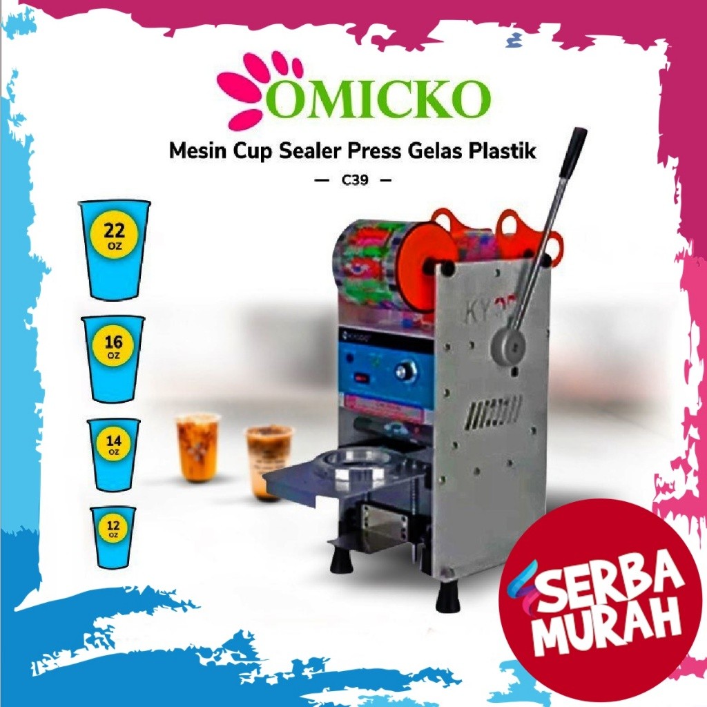 Omicko Cup Sealer Las Cup Perekat Cup Gelas C35 / C37 / C39