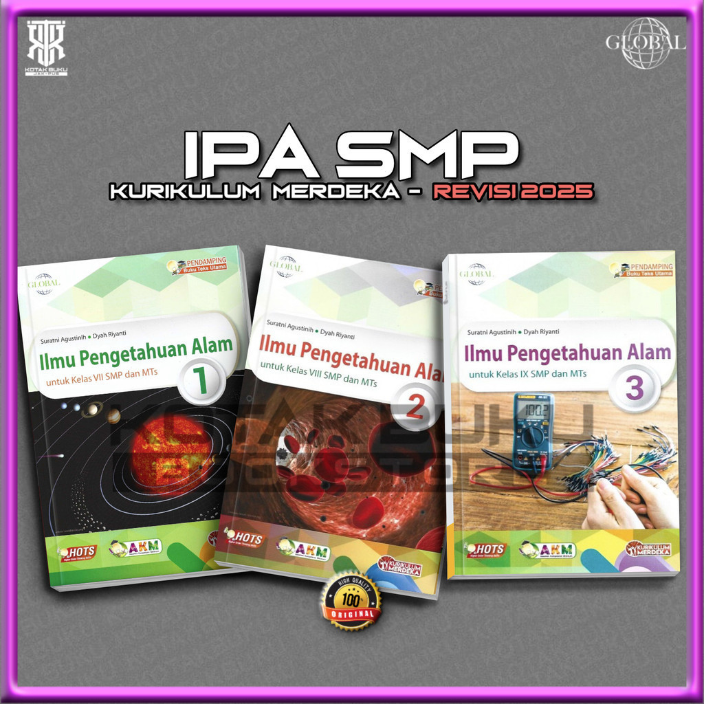 [ TS ] Buku IPA kelas 7 8 9 SMP Kurikulum Merdeka / IPA SMP  / Tiga Serangkai / Tiga Serangkai / Rev