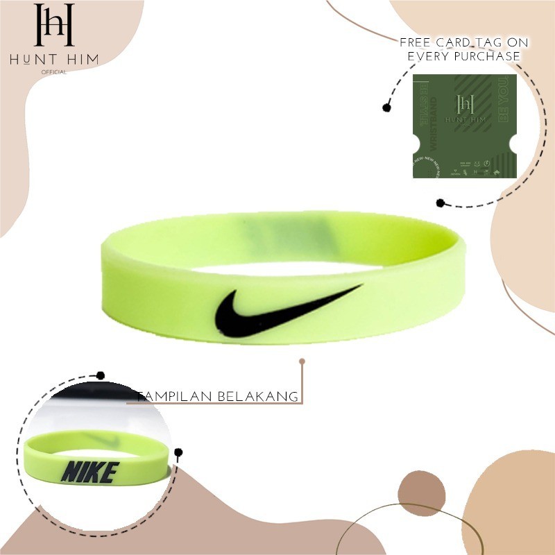 NIK3 GELANG TANGAN PRIA - GELANG KARET NIK3 SPORT ORIGINAL FASHION NIK3 GLB (no GLOW)