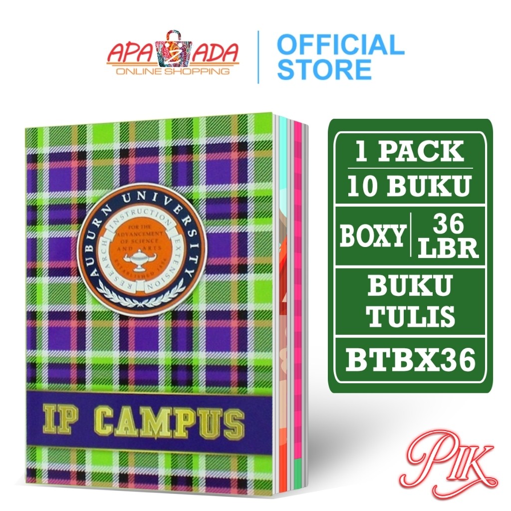 

Buku Tulis Boxy IP CAMPUS 36 Lembar Murah [1 Pack - 10 Pcs Buku] / Buku Tulis Sekolah