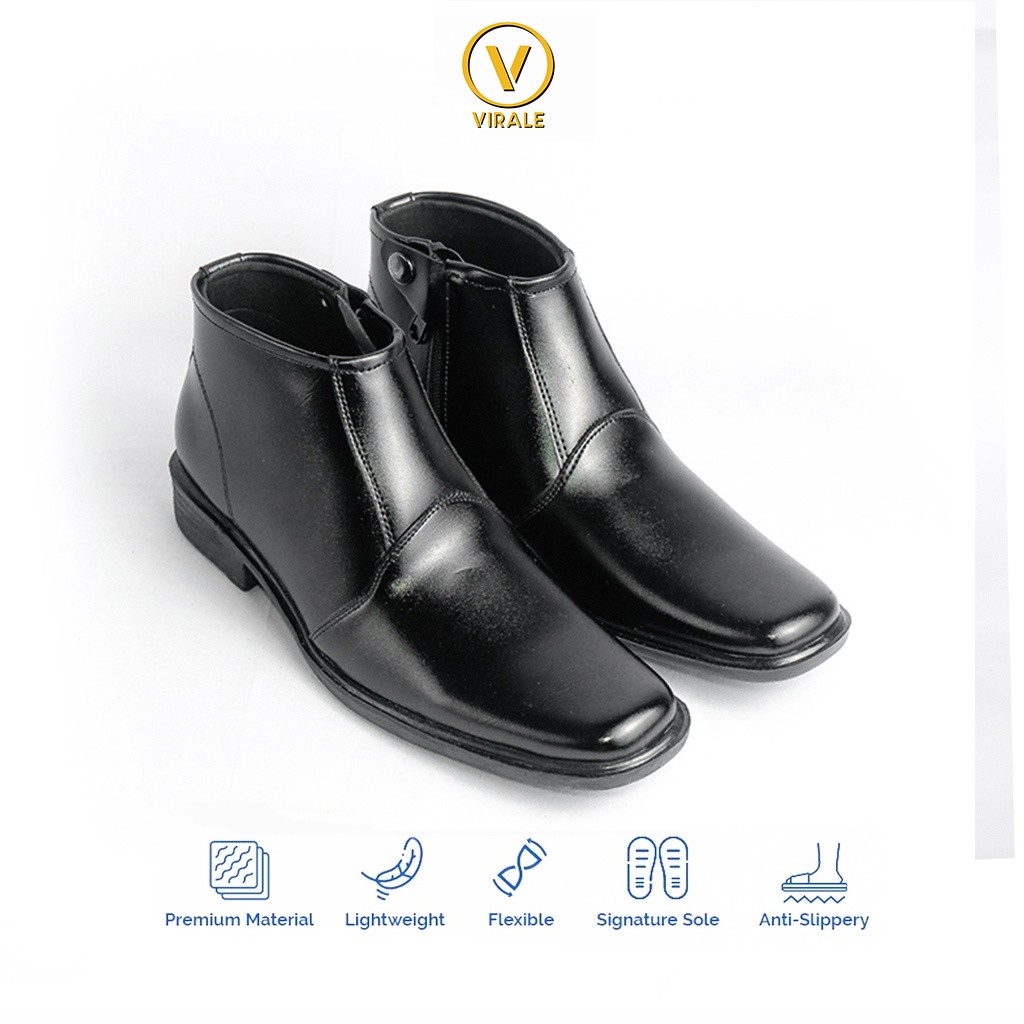 [PREMIUM ORIGINAL] Sepatu Pantofel Pria Tinggi - Sepatu Pantofel PDH - Sepatu Kerja Pria PIB SL