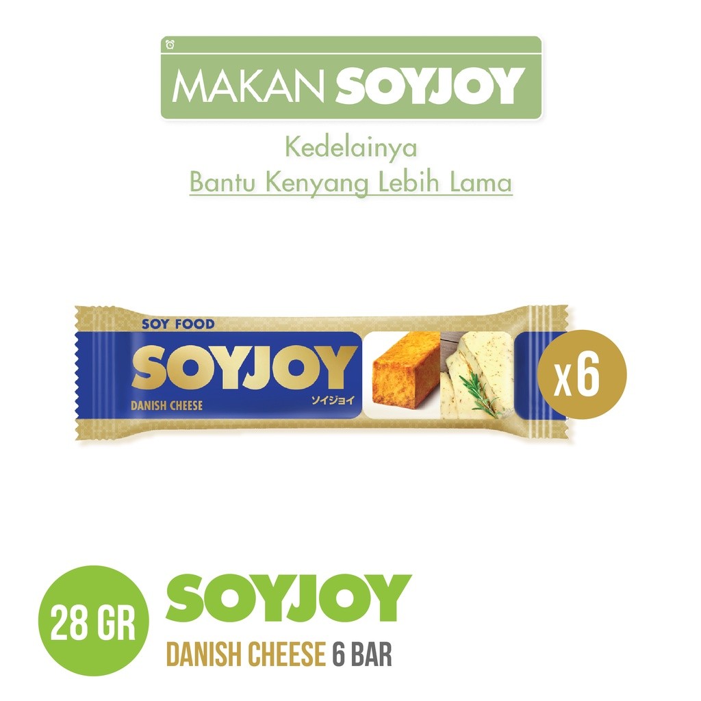 

SOYJOY Snack Bar Kedelai Danish Cheese 28gr - 6 Bar