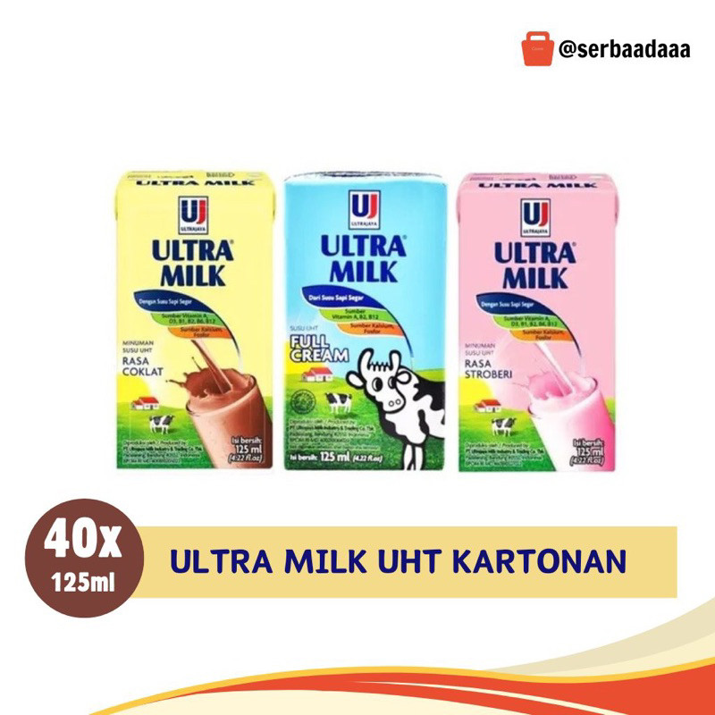 

Susu Ultra Milk 125ml 1 Karton Isi 40 Pcs | Strawberry Cokelat