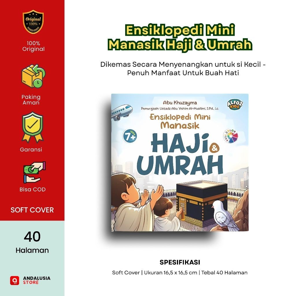 ALFOZ - Ensiklopedi Mini Haji & Umrah - Buku Haji Umroh Usia 7+ - Buku Anak Bergambar | Abu Khuzayma