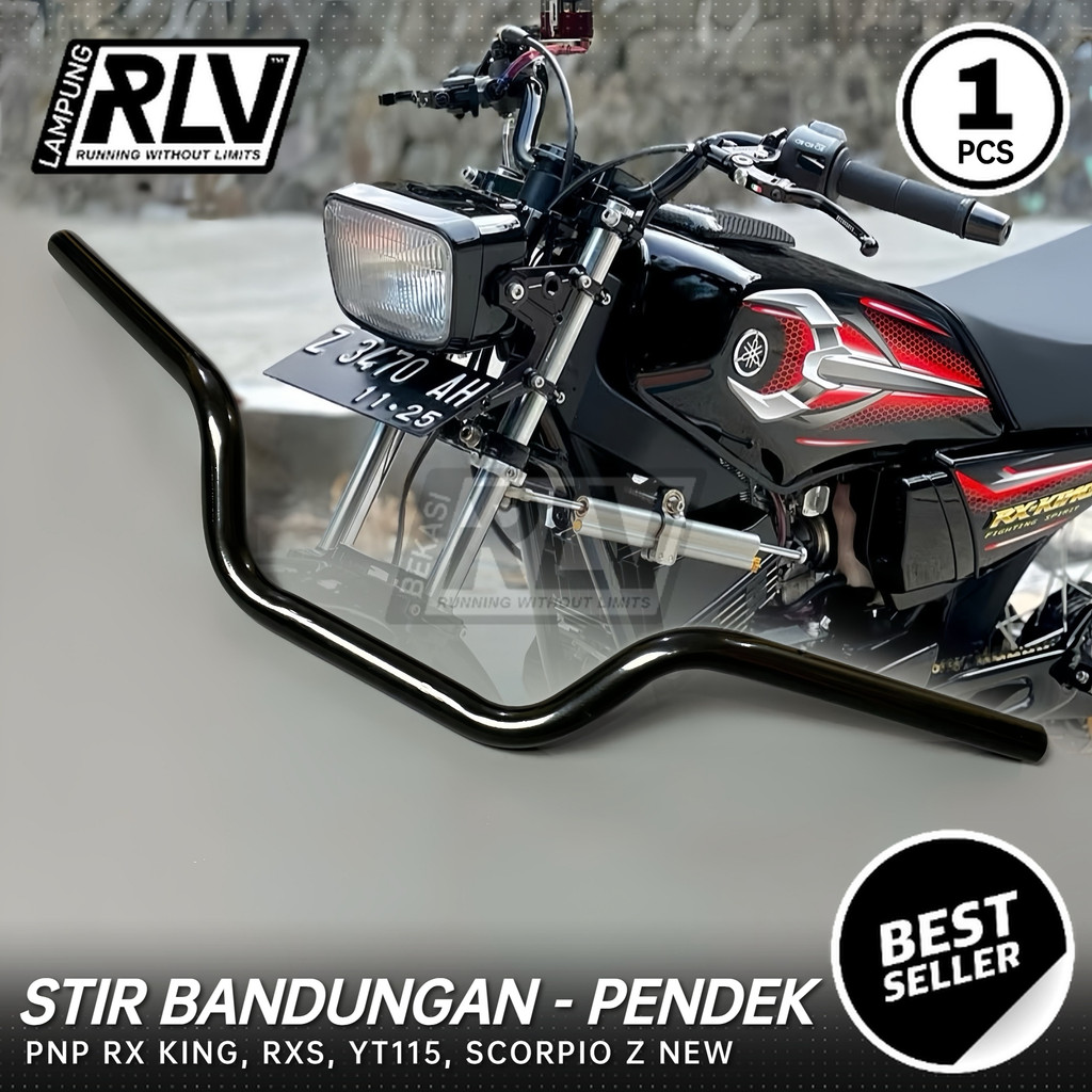 STANG STIR YAMAHA RX KING SCORPIO MODEL PENDEK UNIVERSAL BISA SEMUA MOTOR - STANG RX KING MODEL MJB