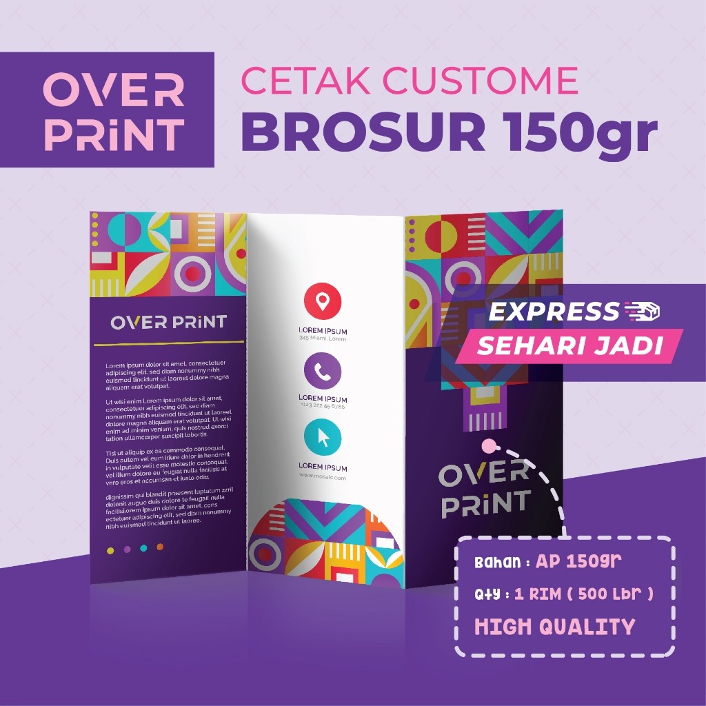 

KAYDEN STORE Cetak Brosur / flyer / Trifold MURAH 1 Rim | Ukuran A4, A5, A6 | INSTANT / SAMEDAY | Artpaper 150gr