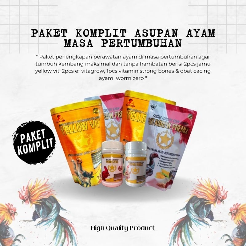 Doping Ayam filipina Perkasa ( PAKET KOMPLIT )  Asupan di masa pertumbuhan pakan jamu obat cacing vi