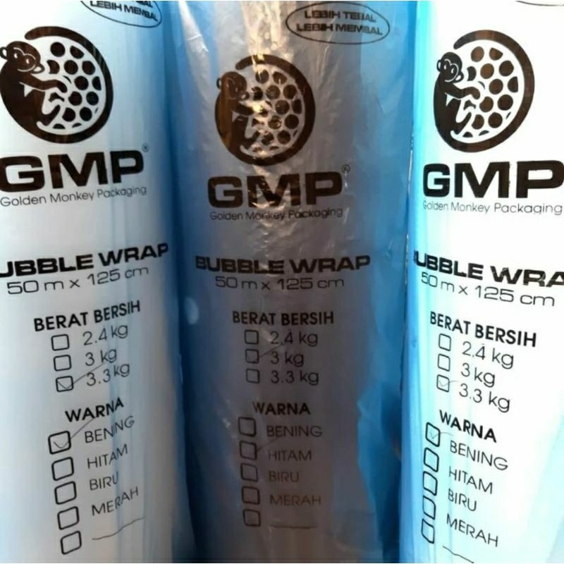 

KAYDEN STORE Bubble GMP 3 kg Bening & Hitam 125 cm x 50 meter