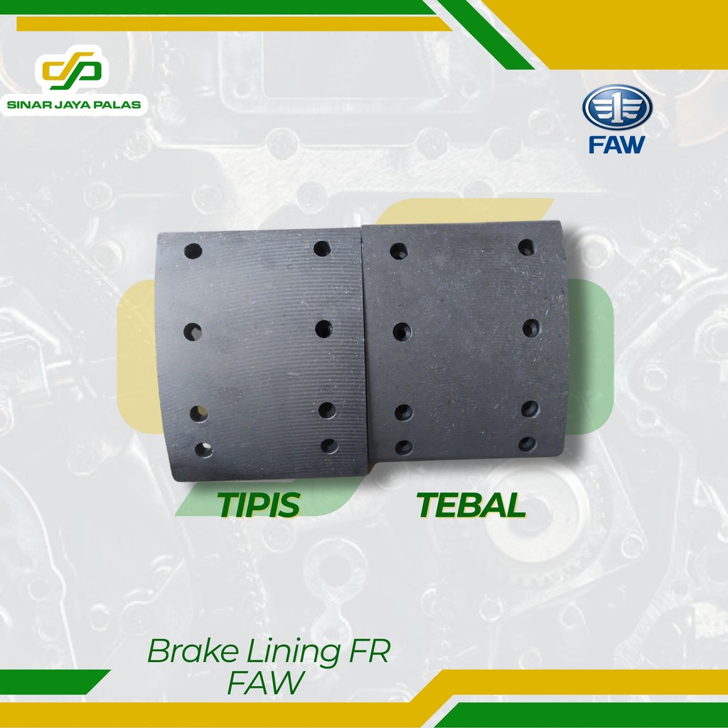 3501407/408-Q805 / Brake Lining FR / Kampas Rem Depan FAW 360 Tebal/Tipis